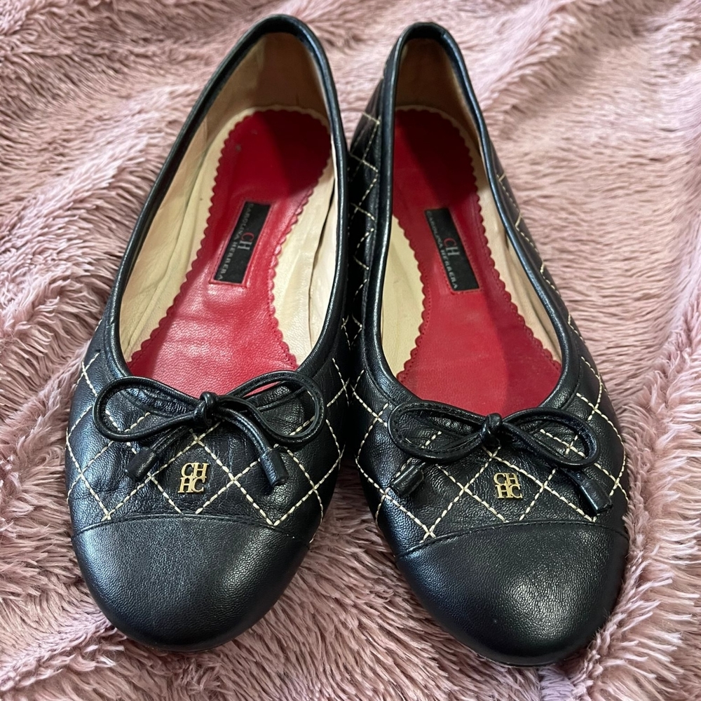 Carolina Herrera Womens Black Ballet flats